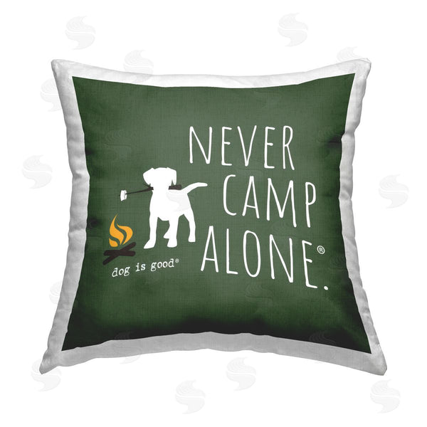 stupell industries Dog Is Good | Never Camp Alone Printed Throw Pillow