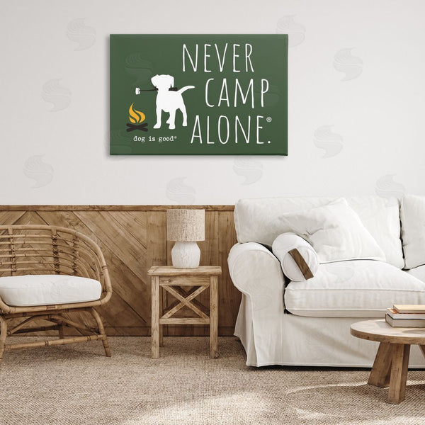 Stupell Industries Dog Is Good | Never Camp Alone Wall Art