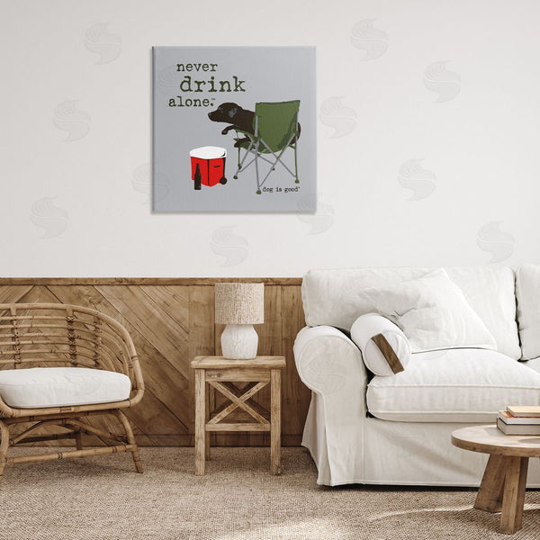 Stupell Industries Dog Is Good | Never Drink Alone Dog Wall Art