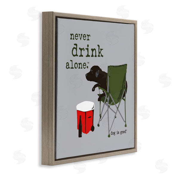 Stupell Industries Dog Is Good | Never Drink Alone Dog Wall Art