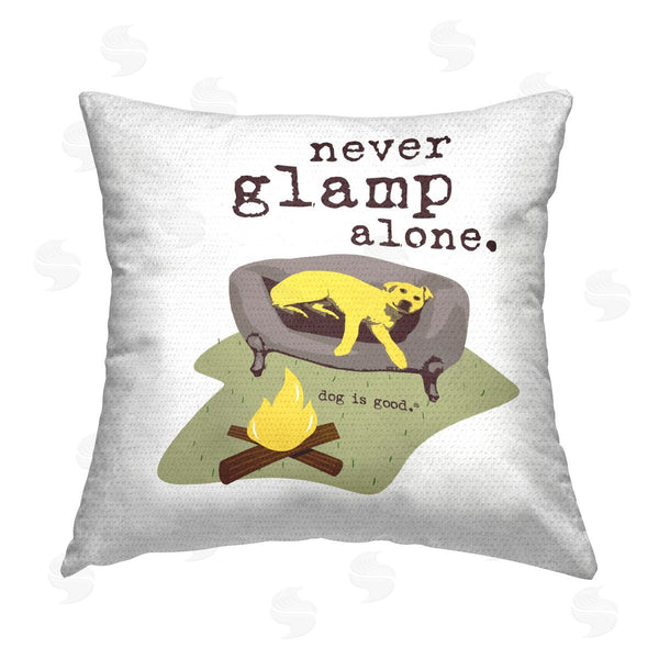 Stupell Industries Dog Is Good | Never Glamp Alone Dog Printed Throw Pillow