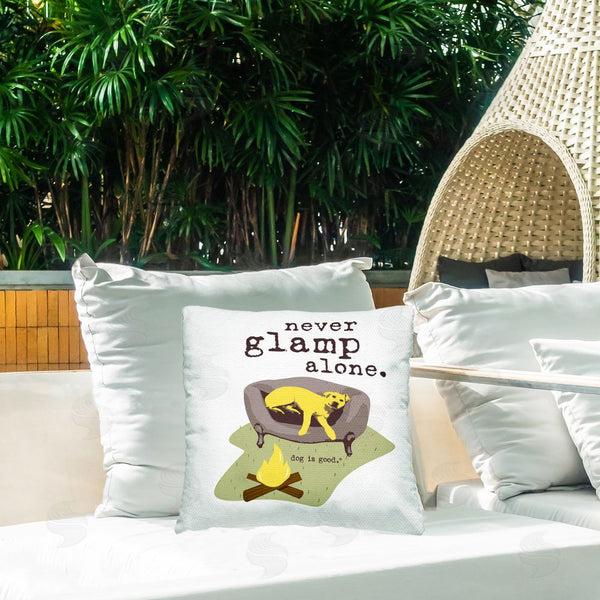 Stupell Industries Dog Is Good | Never Glamp Alone Dog Printed Throw Pillow