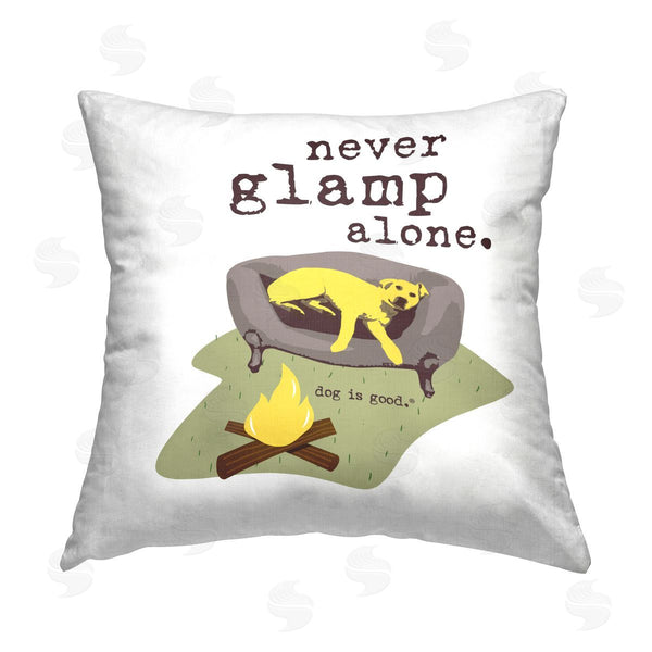 stupell industries Dog Is Good | Never Glamp Alone Dog Printed Throw Pillow