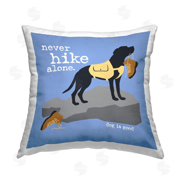 stupell industries Dog Is Good | Never Hike Alone Dog Printed Throw Pillow