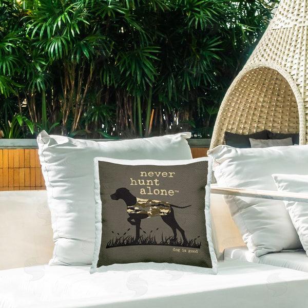 Stupell Industries Dog Is Good | Never Hunt Alone Dog Printed Throw Pillow