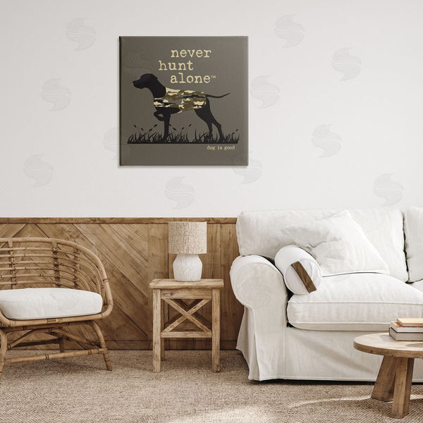 Stupell Industries Dog Is Good | Never Hunt Alone Dog Wall Art