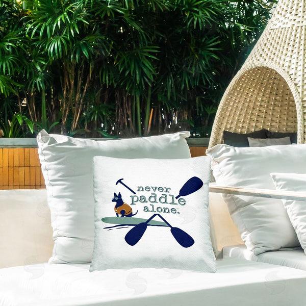 Stupell Industries Dog Is Good | Never Paddle Alone With Dog Printed Throw Pillow