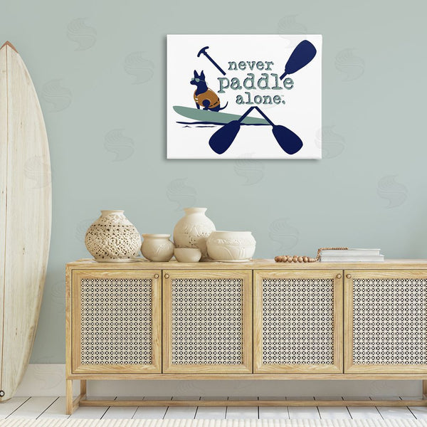 Stupell Industries Dog Is Good | Never Paddle Alone With Dog Wall Art