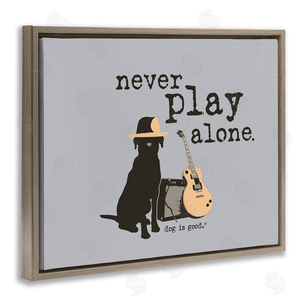 Stupell Industries Dog Is Good | Never Play Alone With Dog Wall Art