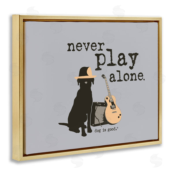 Stupell Industries Dog Is Good | Never Play Alone With Dog Wall Art