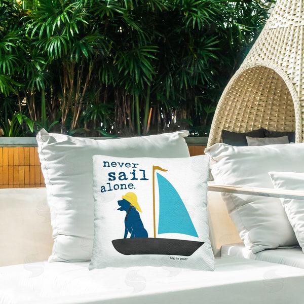 Stupell Industries Dog Is Good | Never Sail Alone Dog Printed Throw Pillow