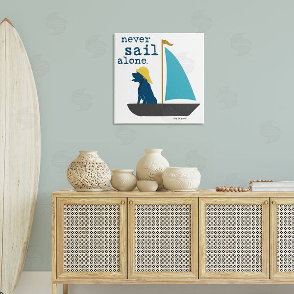 Stupell Industries Dog Is Good | Never Sail Alone Dog Wall Art