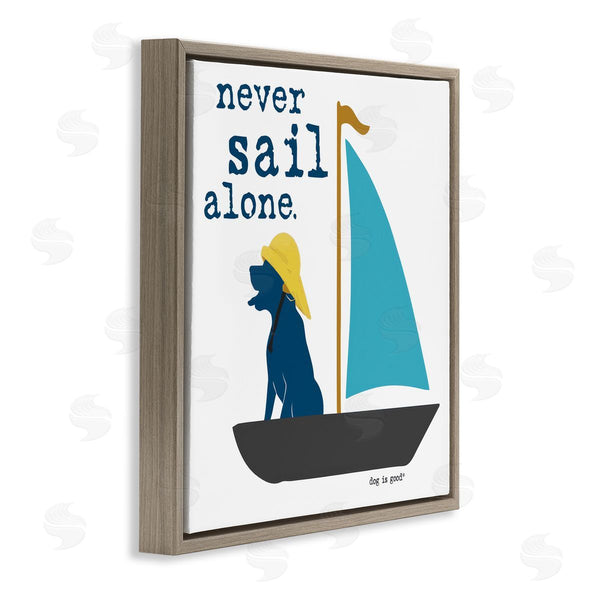 Stupell Industries Dog Is Good | Never Sail Alone Dog Wall Art