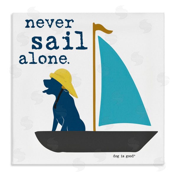 stupell industries Dog Is Good | Never Sail Alone Dog Wall Art