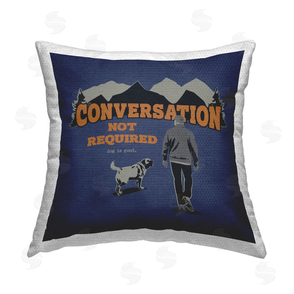 Stupell Industries Dog Is Good | No Conversation Dog Humor Printed Throw Pillow