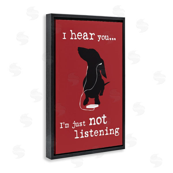 Stupell Industries Dog Is Good | Not Listening Dog Headphones Wall Art