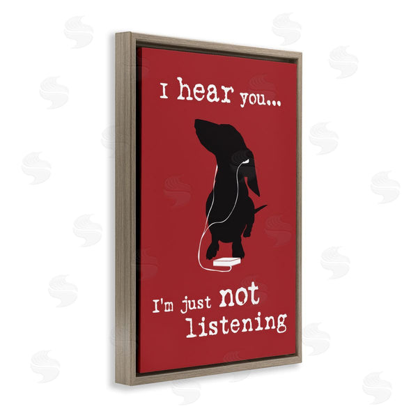 Stupell Industries Dog Is Good | Not Listening Dog Headphones Wall Art