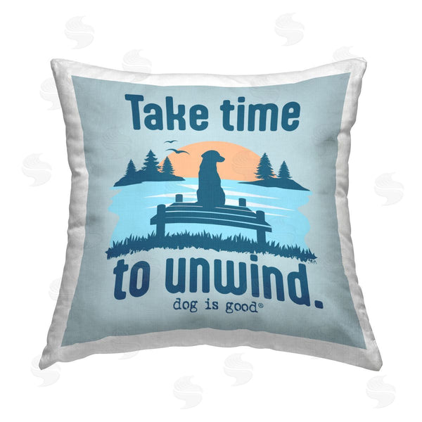 stupell industries Dog Is Good | Take Time to Unwind Printed Throw Pillow