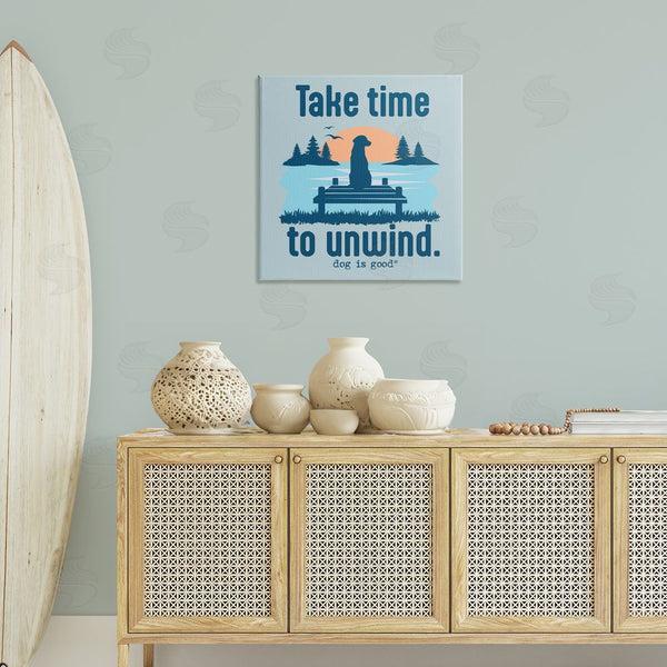 Stupell Industries Dog Is Good | Take Time To Unwind Wall Art