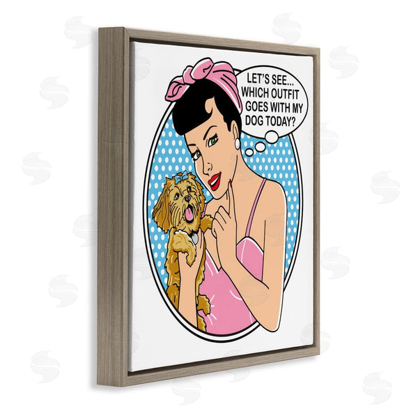 Stupell Industries Dog Is Good | Which Outfit With Dog Wall Art