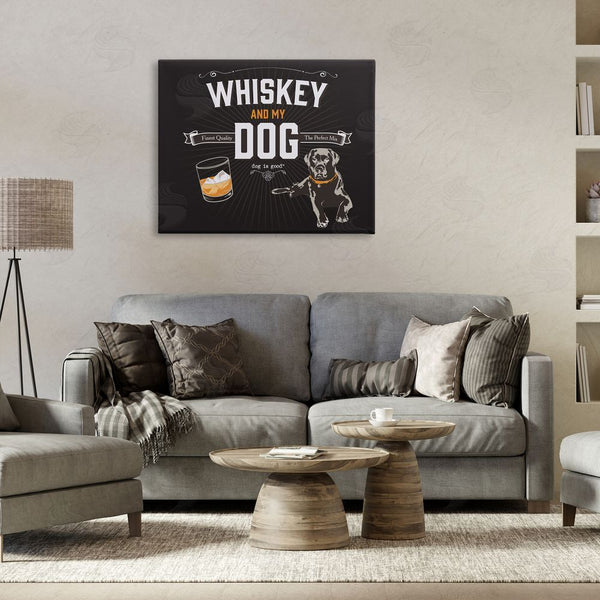 Stupell Industries Dog Is Good | Whiskey & My Dog Wall Art