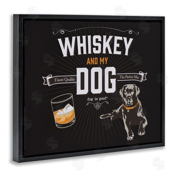 Stupell Industries Dog Is Good | Whiskey & My Dog Wall Art