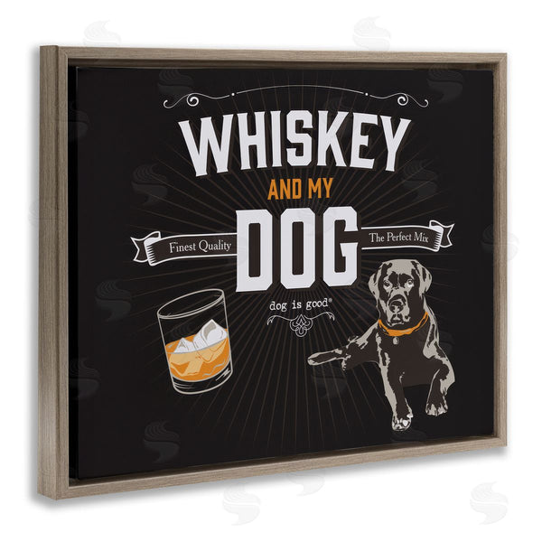 Stupell Industries Dog Is Good | Whiskey & My Dog Wall Art