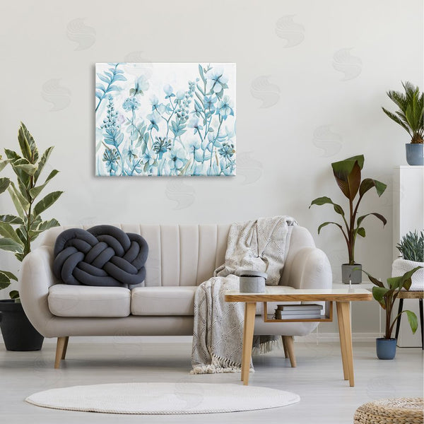 Stupell Industries Dogwood Portfolio | Blue Lilac Wildflower Meadow Monochromatic Floral Bloom Wall Art