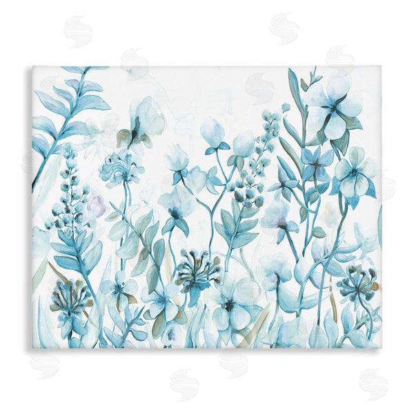 stupell industries Dogwood Portfolio | Blue Lilac Wildflower Meadow Monochromatic Floral Bloom Wall Art