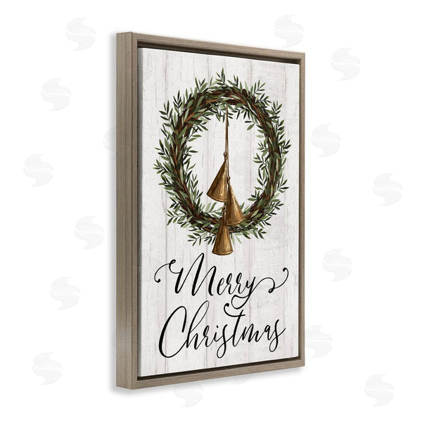 Stupell Industries Dogwood Portfolio | Christmas Wreath & Bells