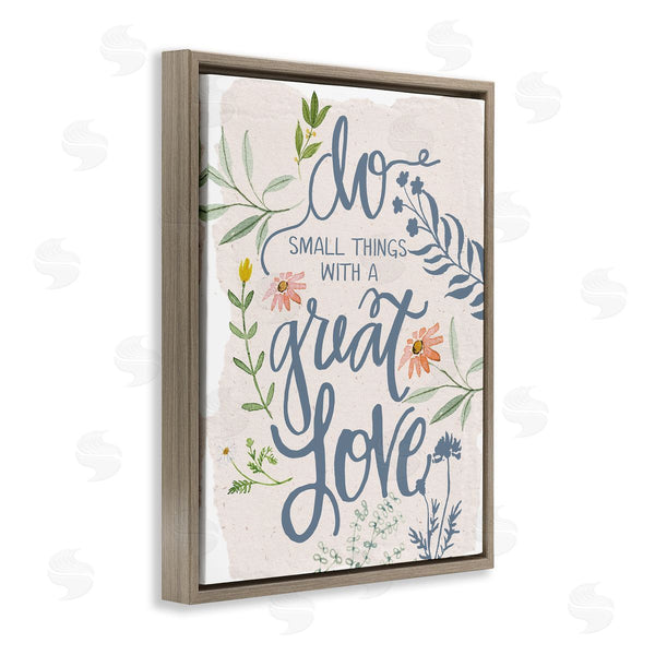 Stupell Industries Dogwood Portfolio | Do Small Things With Great Love Sentiment Blooming Florals Wall Art
