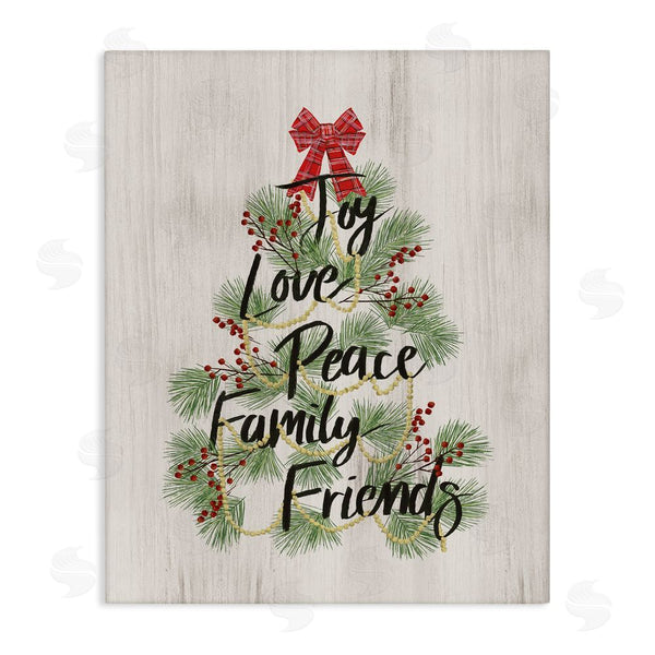 stupell industries Dogwood Portfolio | Family Friends Christmas Tree