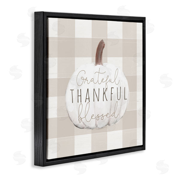 Stupell Industries Dogwood Portfolio | Grateful Thankful Pumpkin Wall Art