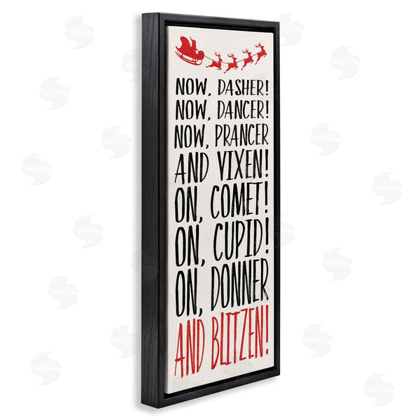Stupell Industries Dogwood Portfolio | Holiday Reindeer Names Wall Art