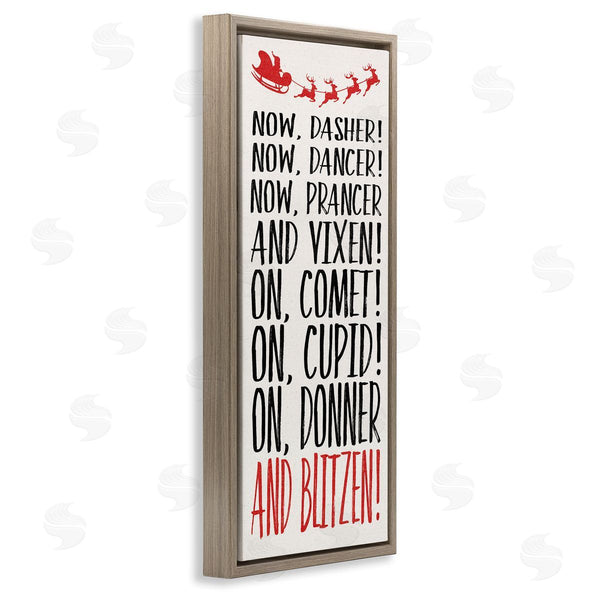 Stupell Industries Dogwood Portfolio | Holiday Reindeer Names Wall Art