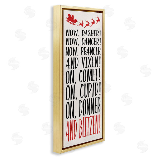 Stupell Industries Dogwood Portfolio | Holiday Reindeer Names Wall Art