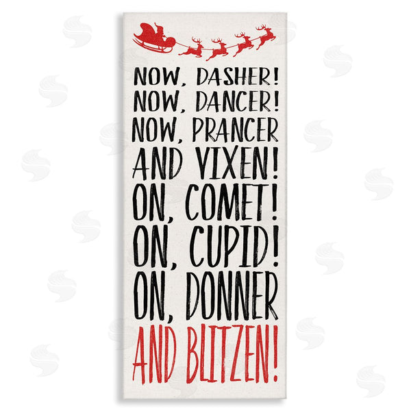 stupell industries Dogwood Portfolio | Holiday Reindeer Names Wall Art