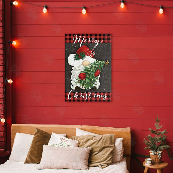 Stupell Industries Dogwood Portfolio | Merry Christmas Gnome & Plaid