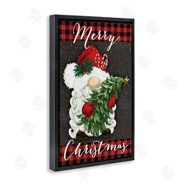 Stupell Industries Dogwood Portfolio | Merry Christmas Gnome & Plaid