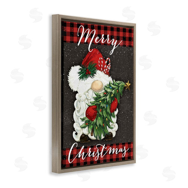 Stupell Industries Dogwood Portfolio | Merry Christmas Gnome & Plaid