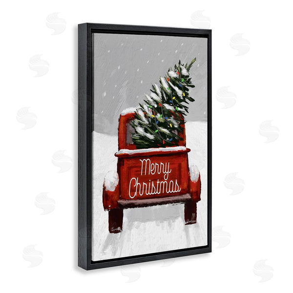 Stupell Industries Dogwood Portfolio | Merry Christmas Snowy Tree Truck
