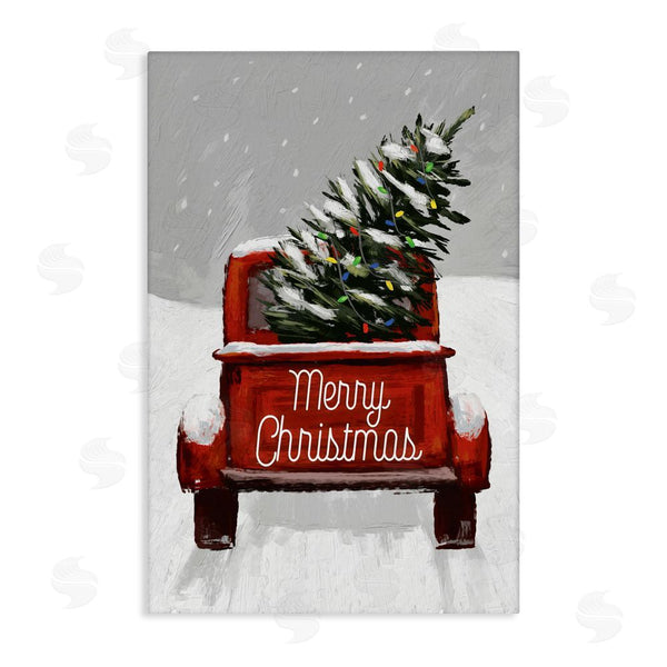 stupell industries Dogwood Portfolio | Merry Christmas Snowy Tree Truck