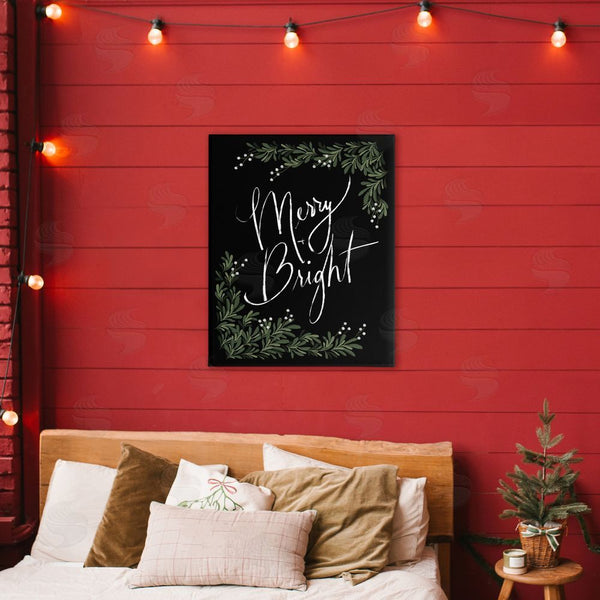 Stupell Industries Dogwood Portfolio | Minimal Merry & Bright With Botanicals