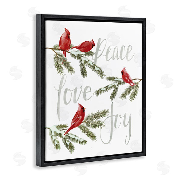 Stupell Industries Dogwood Portfolio | Peace Love Joy Cardinals Wall Art