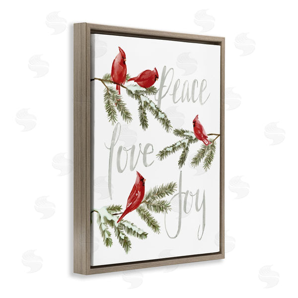 Stupell Industries Dogwood Portfolio | Peace Love Joy Cardinals Wall Art