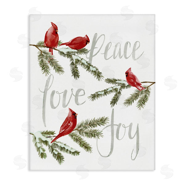 stupell industries Dogwood Portfolio | Peace Love Joy Cardinals Wall Art