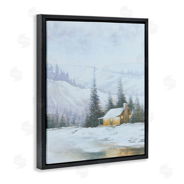 Stupell Industries Dogwood Portfolio | Snowy Woodland Cabin