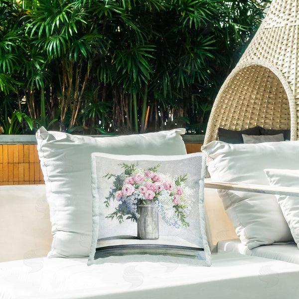 Stupell Industries Dogwood Portfolio | Soft Pink Roses Printed Throw Pillow