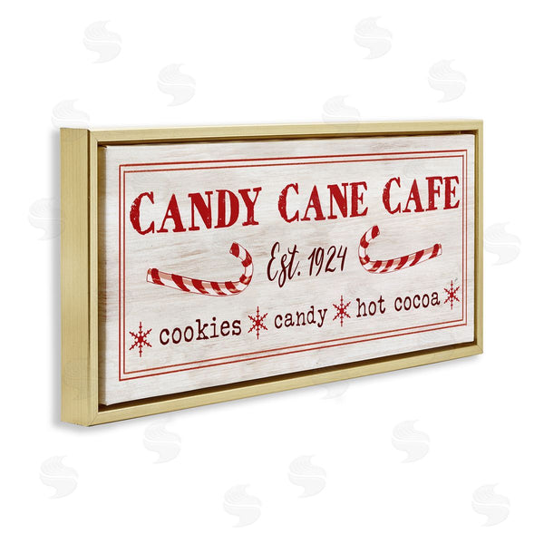 Stupell Industries Dogwood Portfolio | Vintage Candy Cane Cafe Wall Art