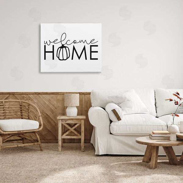 Stupell Industries Dogwood Portfolio | Welcome Home Autumn Typography Phrase Pumpkin Motif Wall Art